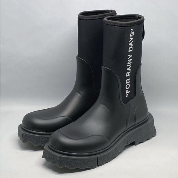 Off-White Sponge Rubber Rain Boots size 41 - Picture 3 of 12